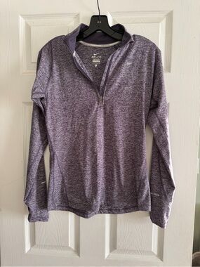 Nike Purple Heather Dri-FIT Half Zip Pullover